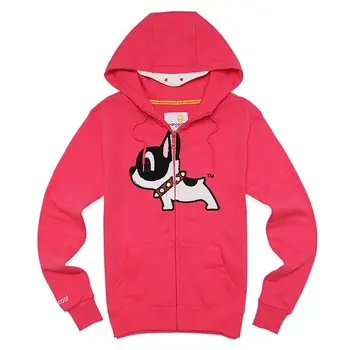 coral zip up hoodie