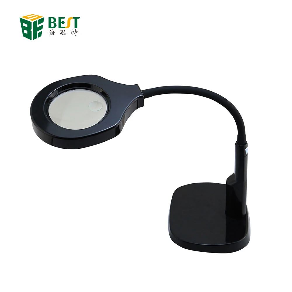 Bst 9145t Desk Magnifier Lamp Led Light Magnifying Glass Buy