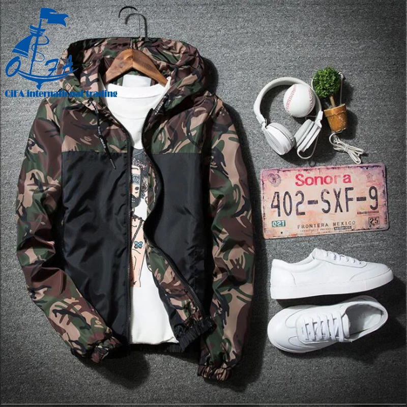 2018 Fashion men's Floralr Hip Hop Slim Fit Flowers Bomber Jacket Coat Men's Hooded Jackets