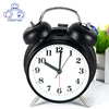 Table alarm clock for kids, Twin Bell Alarm Clock with Stereoscopic Dial, Backlight, Battery Operated Loud Alarm Clock (Black)
