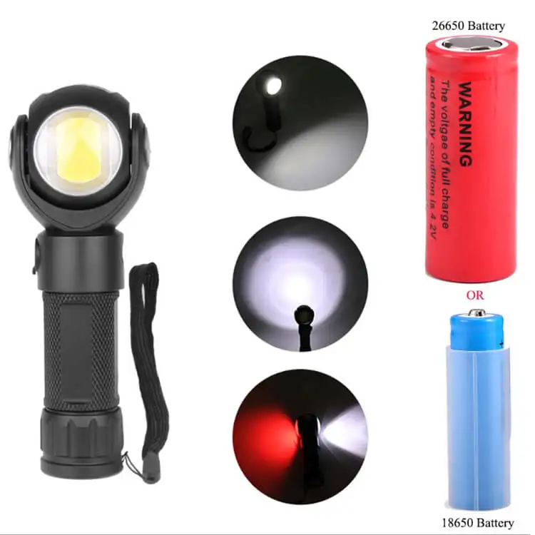 waterproof portable 360 degree rotation flashlight