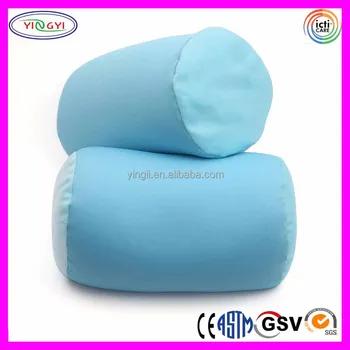 E599 Light Blue Microbead Neck Roll Bolster Pillows Comfort Support E599 Light Blue Microbead Neck Roll Bolster Pillows Comfort Support Micro Beads Pillow