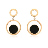 

E-809 Xuping Latest Korea Style Gold Jewelry Women Fashion Loop earrings