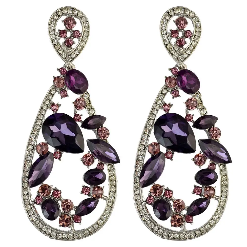 

High Quality Luxury Crystal Earrings Hot Women Dangle Earrings, N/a