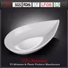 100% melamine water drop shape plates,white dinner plates wholesales,wine snack plate