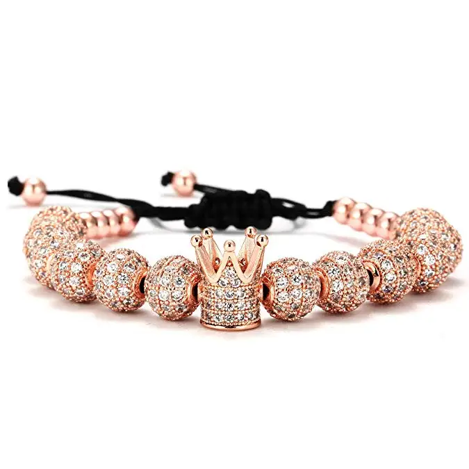 

Fashion Imperial Crown Bracelet Couple Beaded Bracelet, Picture