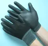 Safety Working glove 13gauge Black Pu coated Gloves