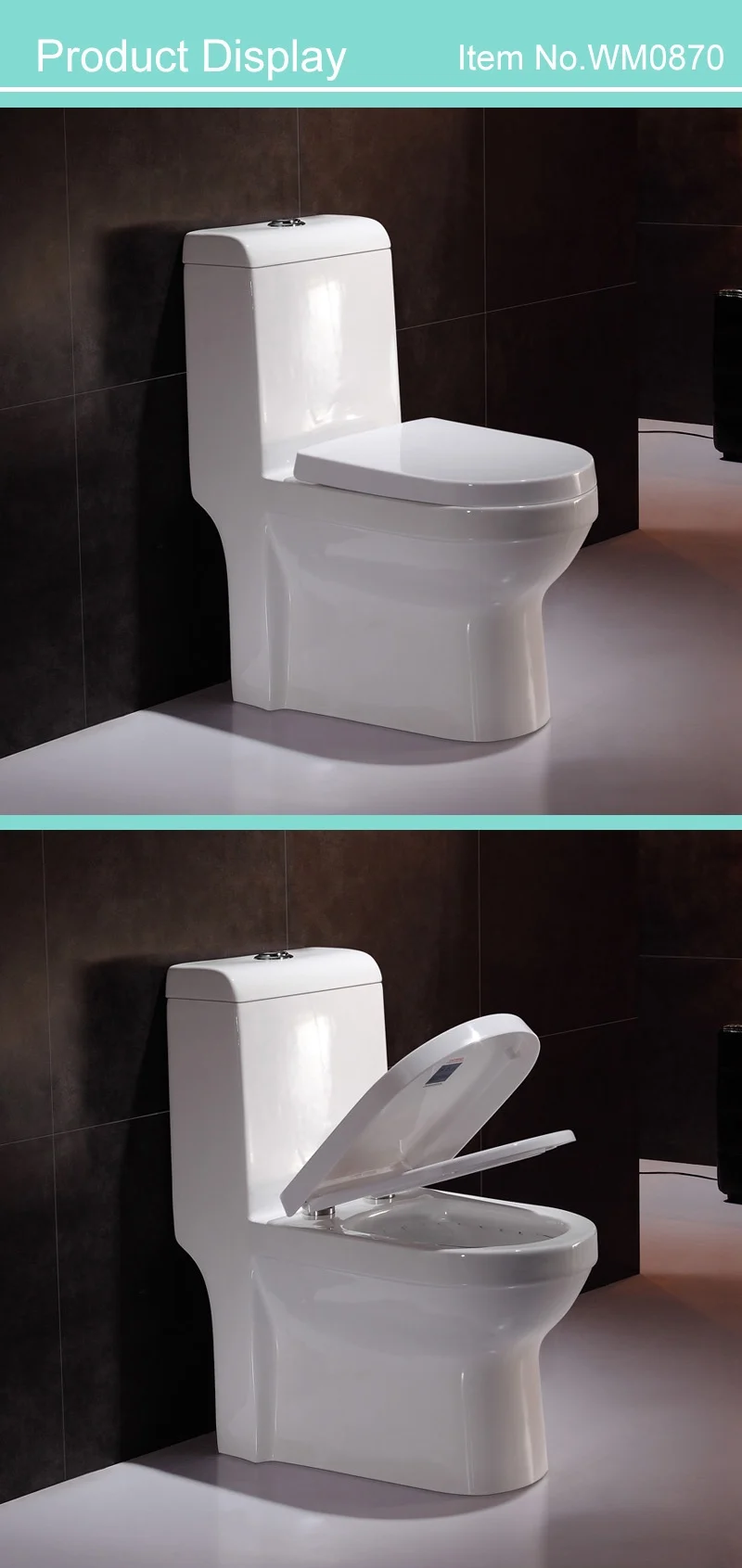 870 Chinese manufacturer cheap siphonic one piece toilet