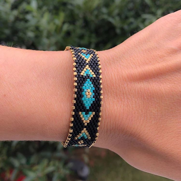 

Best Selling Miyuki Bracelet Simple Geometric Shape Ladies Seed Bead Bracelet, Custom made