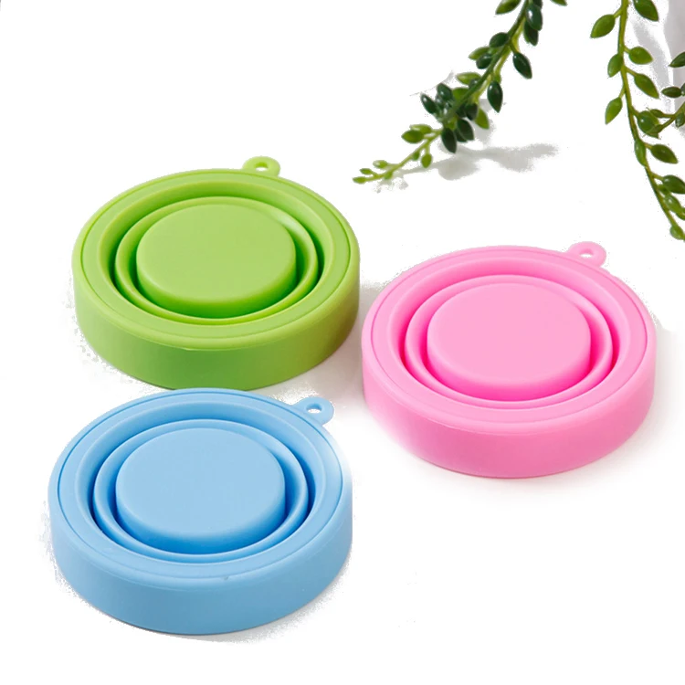 New Product Ideas 2019 Practical Gift Retractable Drinking Water Bottle Candy-colored Travel Camping Silicone Folding Cup