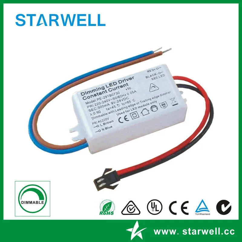 PE294B1230 300ma constant current led driver with trailing edge dimming