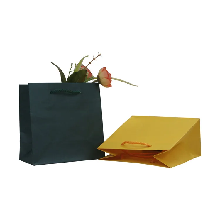 Various custom luxury promotional shopping kraft paper bag with rope handle