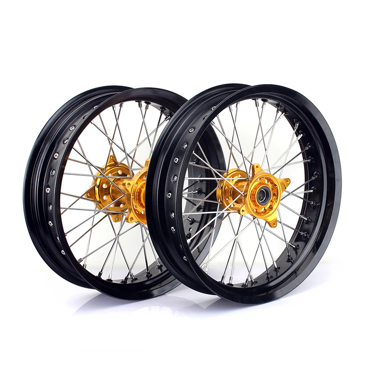 3.5x17 5.0x17 Supermotard Motorcycle Spoke Wheel Rim for Kawasaki Honda ...