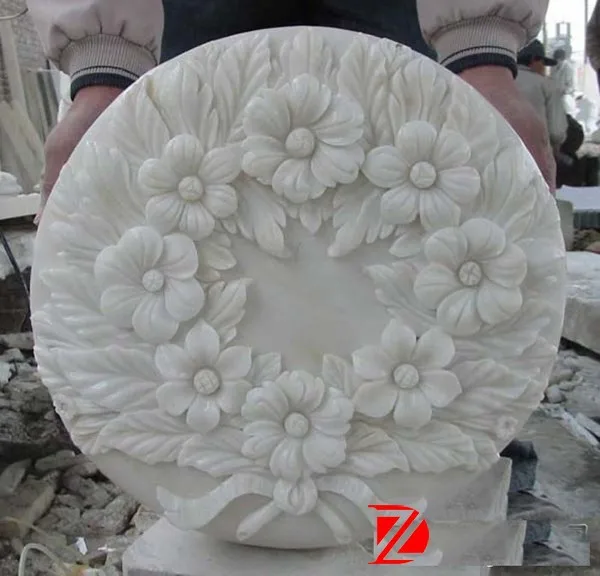 
stone carving flower relief decorative wall 