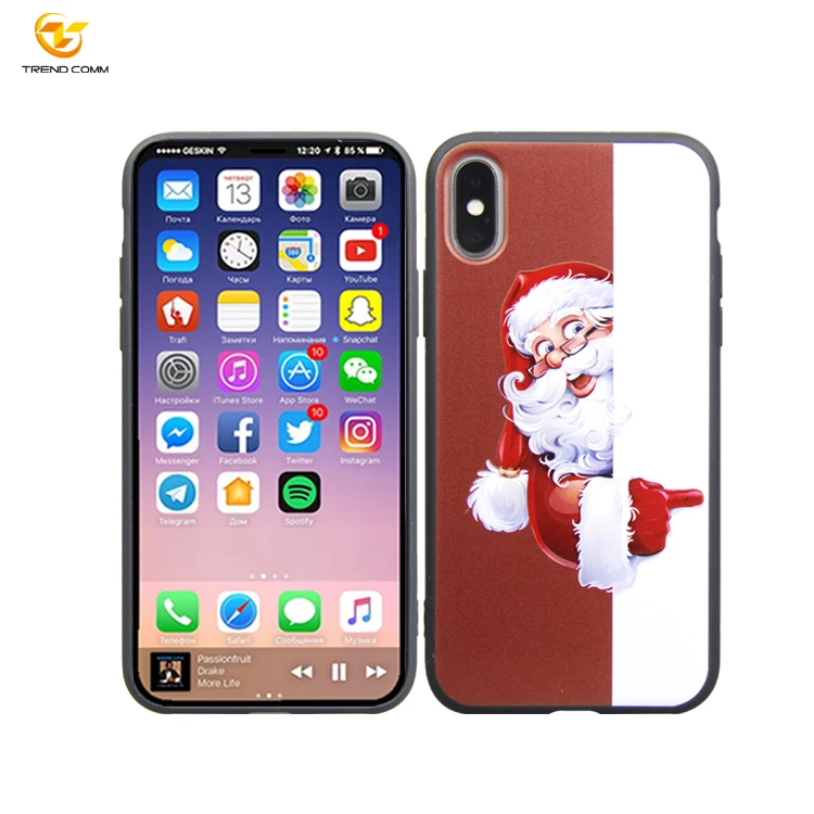 

2021 Smart Phone Case Plastic Mobile Covers Cute Christmas pattern Phone Case For IPhone X/XS Max Wholesale Cell Phone Case