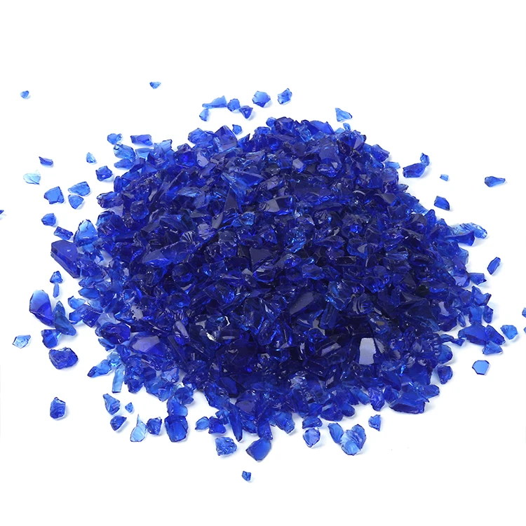 36mm Decorative Cobalt Blue Broken Glass Sapphire Blue Crushed Glass