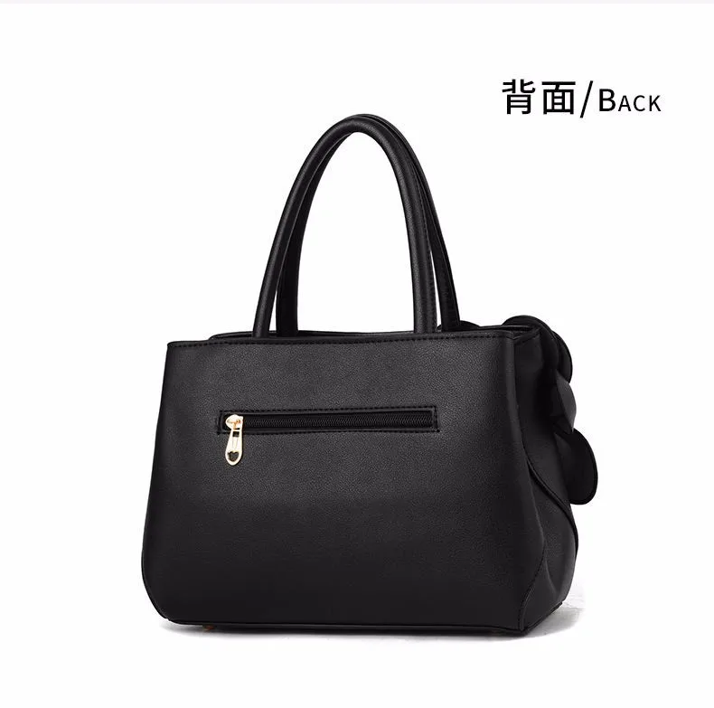 Good Pu Leather Quality Handbags Flower Design Women Handbags Sweet