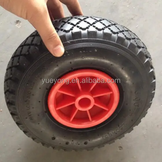 
10x3.00 4 pneumatic rubber wheel ,260x85 beach cart wheel 