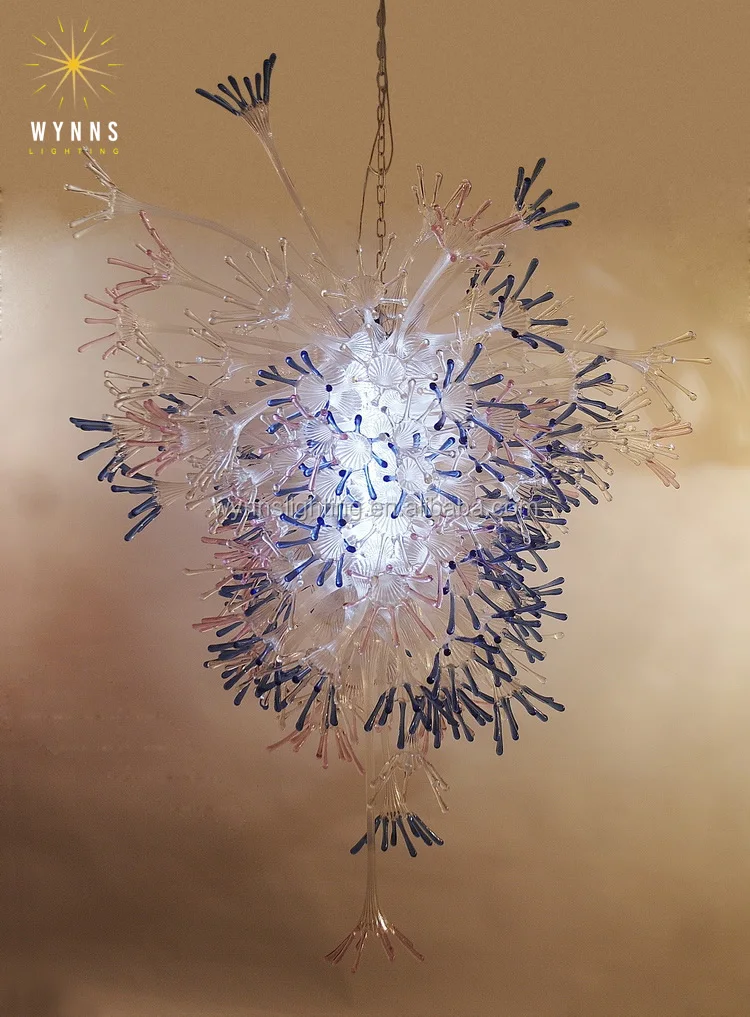 Chihuly chandelier with LED light source for hotel and home decoration