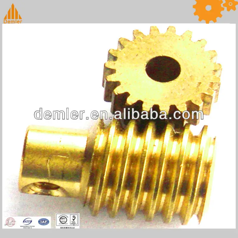
Bronze/brass output worm gear input worm wheel assemble set 