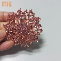 

wholesale 2019 new wedding decor rose gold rhinestone brooches women brooch without pins / channel brooch