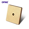 White Square PC Panel 10 to 16 A Rated Current Co-axial Satellite Wall TV Socket