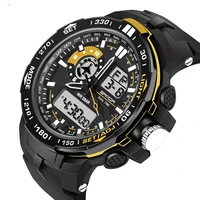 

New Male Fashion Wristwatch Sport Waterproof 30M Dive Quartz Digital Analog Led Clock Sanda Brand Luxury Military Men Watch
