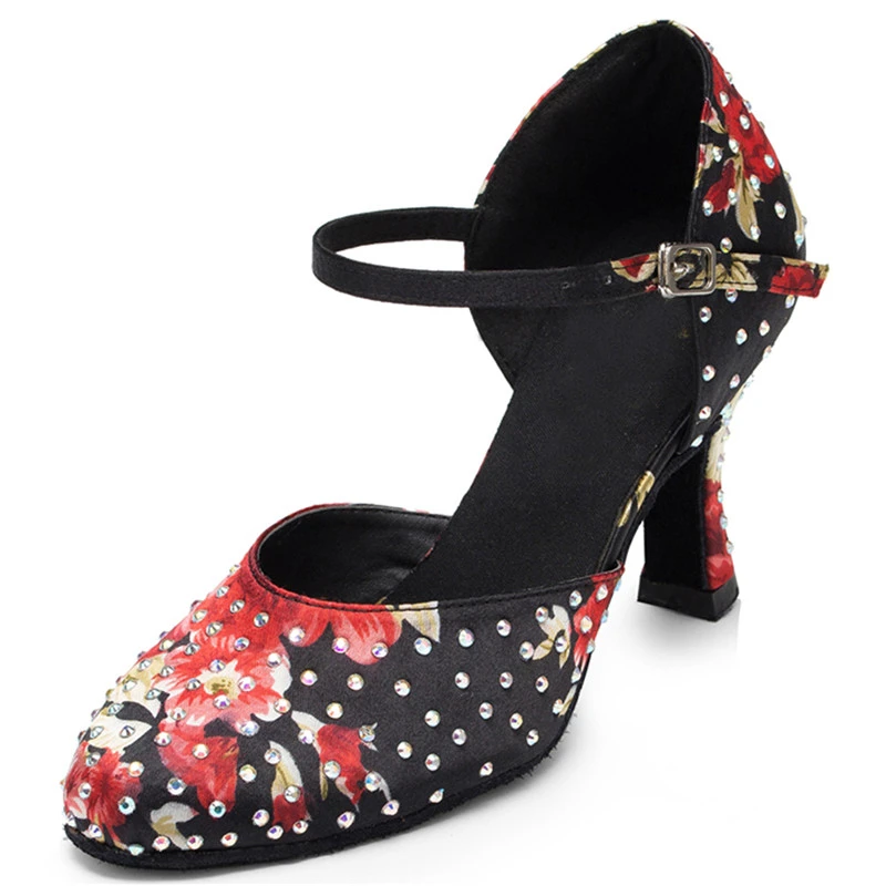 Foldable Brush Bundle Very Fine Ballroom Latin Tango Salsa Dance Shoes for Women SERA7018 2.5-Inch Heel