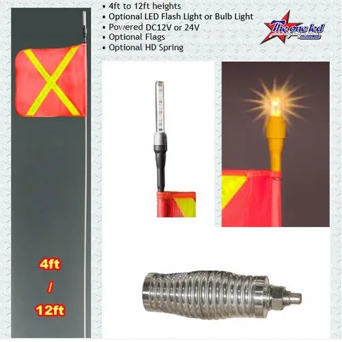 Factory Price 6ft 8ft 10ft 12ft Led Safety Whip Lights For Truck Atv