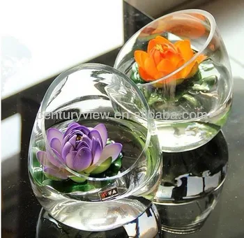 Decorative Flower Arrangements Round Clear Glass Ball Vase Buy