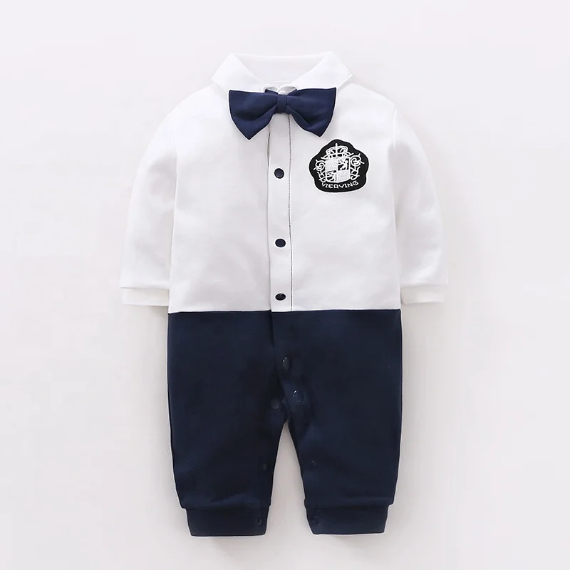 

Wholesale Cute Organic Cotton Newborn Romper Baby Boys Clothes, Navy;white;gray;red