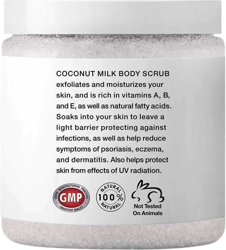 100 Natural Coconut Milk Body Scrub Powerful Exfoliating Moisturizing Creams Buy 100 Natural 