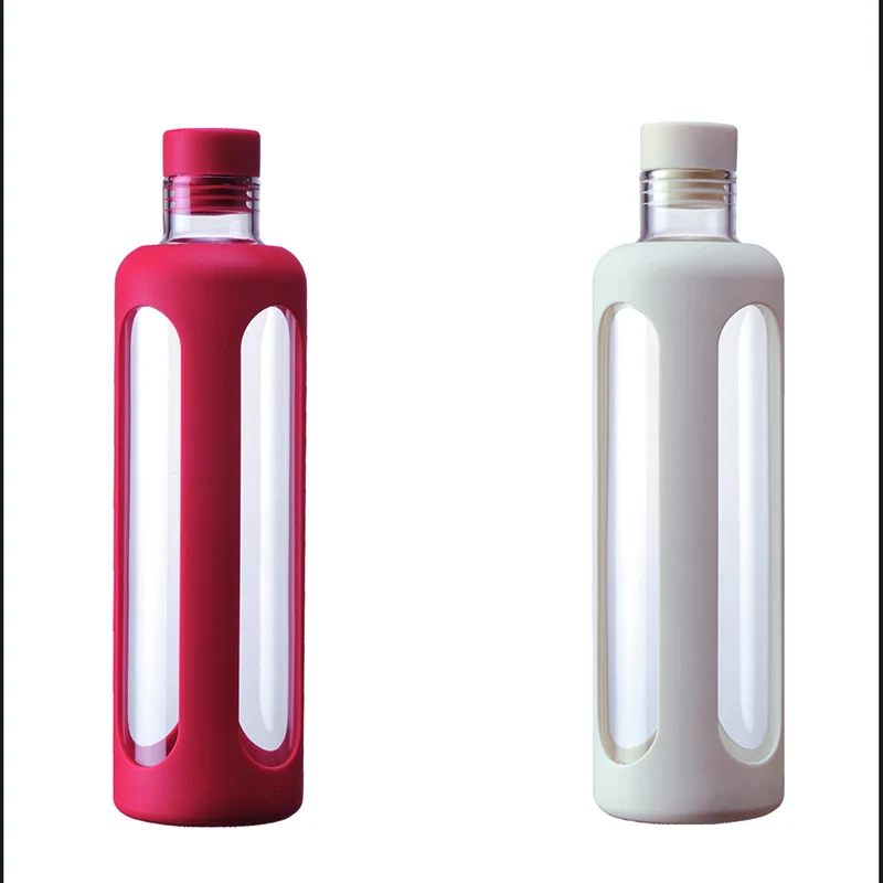 550ml Borosilicate Drink Bottle Glass With Silicone Rubber Stopper