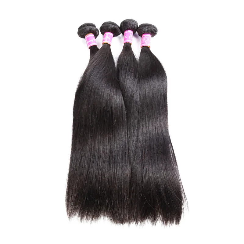 

Unprocessed Raw Indian Hair Silky Straight Cuticle Aligned Indian Hair 10A Grade Straight Human Hair Extension with Closure