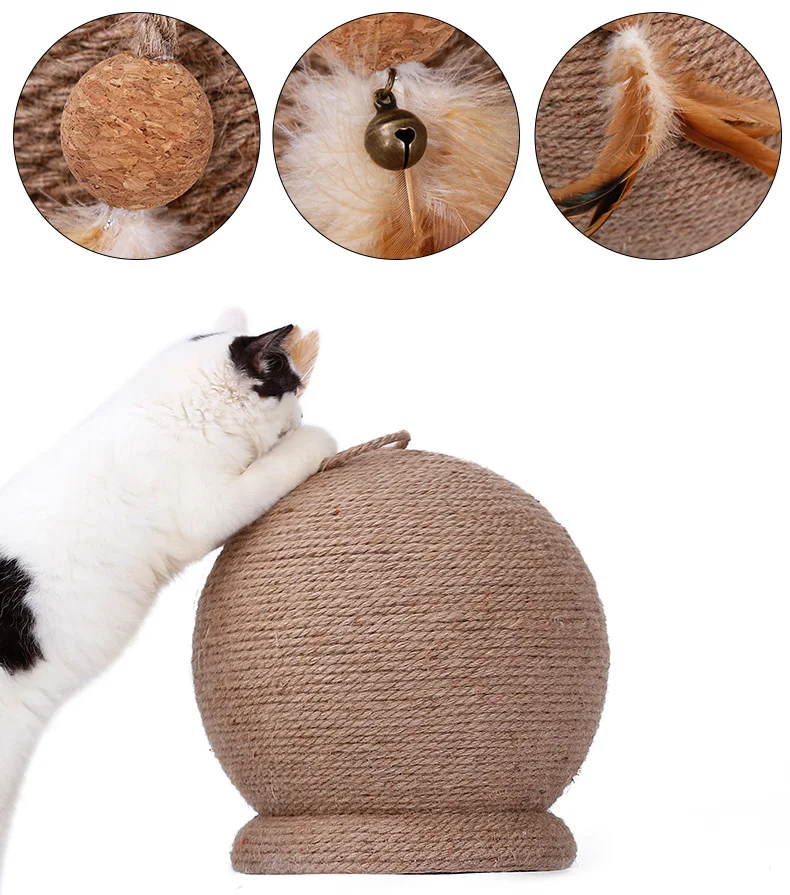 cat scratcher with ball