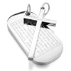 2 pcs tag and cross design english bible custom stainless steel lords prayer pendant