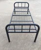 hostel black single stainless steel iron pipe queen size dimensions dorm bed frame in foshan factory
