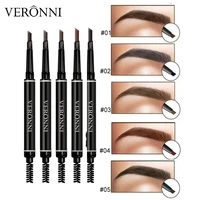 

VERONNI 5 Color Double Ended Waterproof Eyebrow Pencil Long Lasting No Blooming Rotatable Triangle Eye Brow Tatoo Pen Makeup