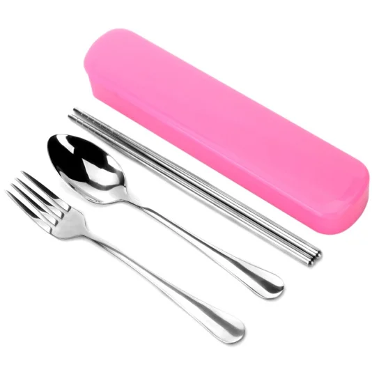 Outdoor Camping Cutlery Set Stainless Steel Flatware Portable Cutlery