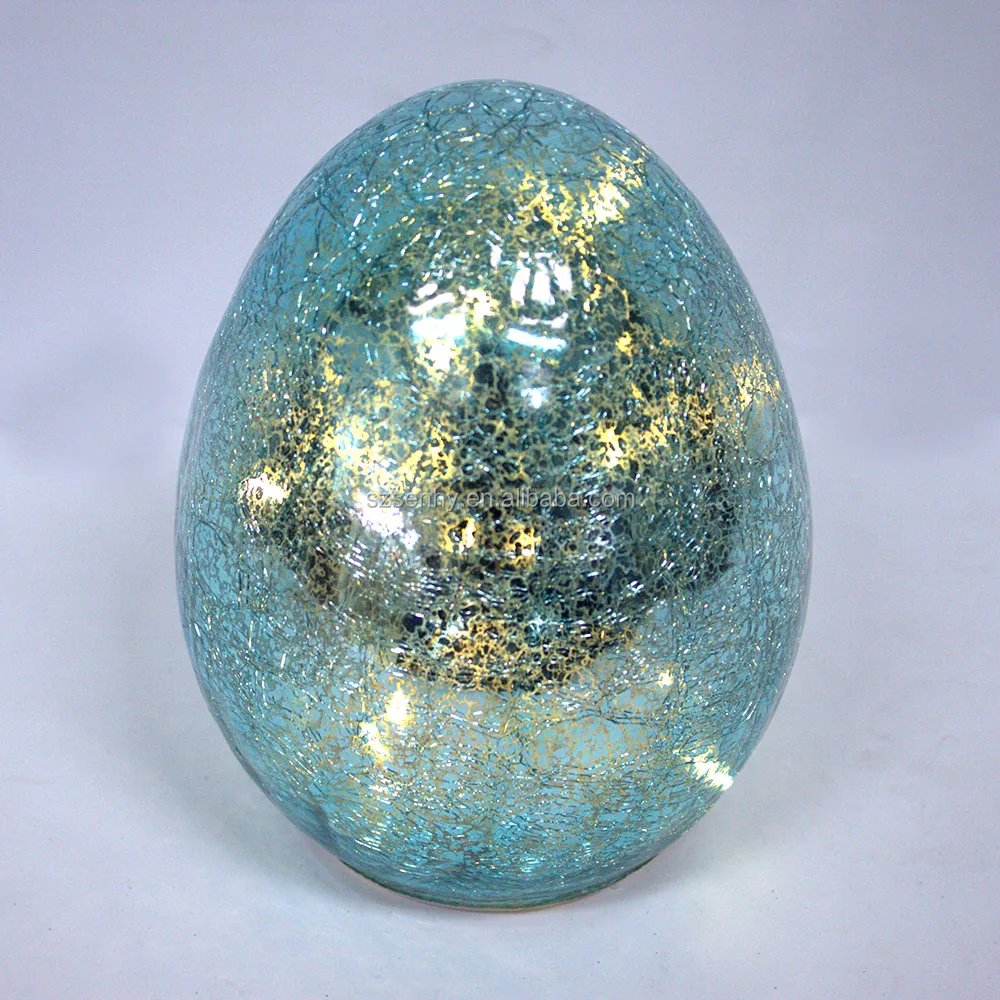 High Quality Broken Mercury Glass Easter Egg Led Light Buy Easter Egg