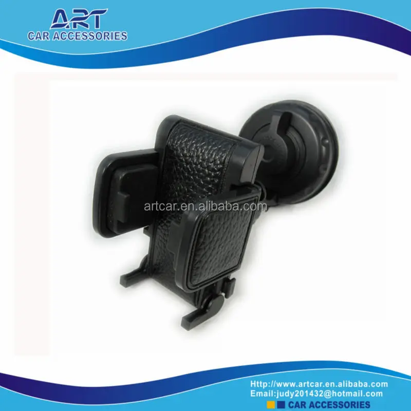 universal phone car holder for mobile,mp3,GPS,mp4,pad made with leather and soft rubber lining