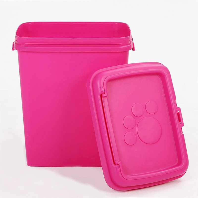 15kg 40l Large Rectangle Shape Airtight Plastic Pet Food Container