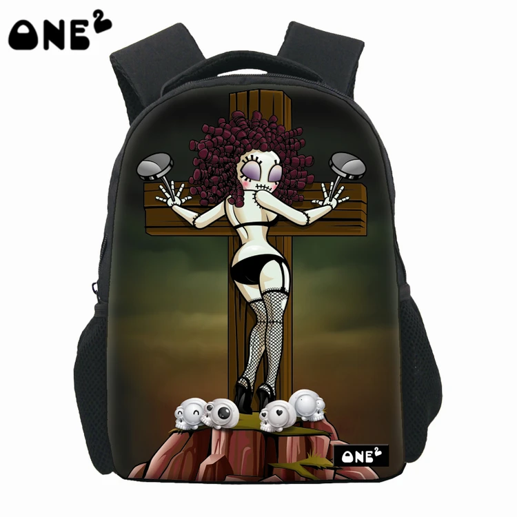 

2019 skull black special children kids girls school students bag backpack backpack kindergarten kids animals, Customized