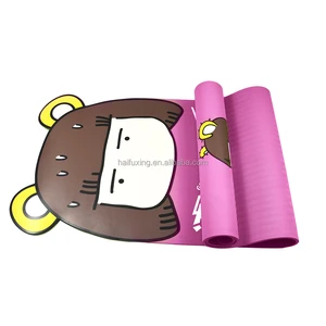 2018 Hot Selling TPE Printed Pink Cartoon Figure Yoga Mat Organic For Children