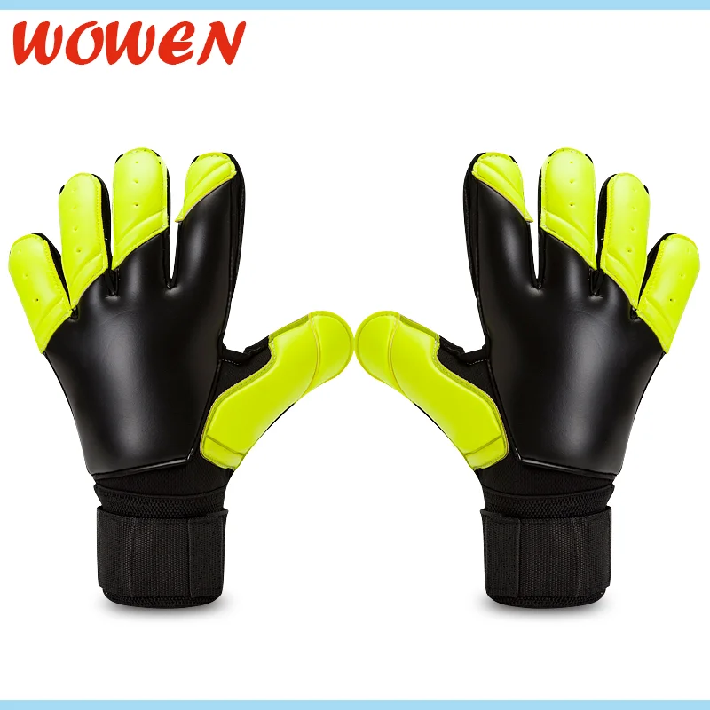 

Good Quality Finger Saving Soccer Goalkeeper Gloves, Black