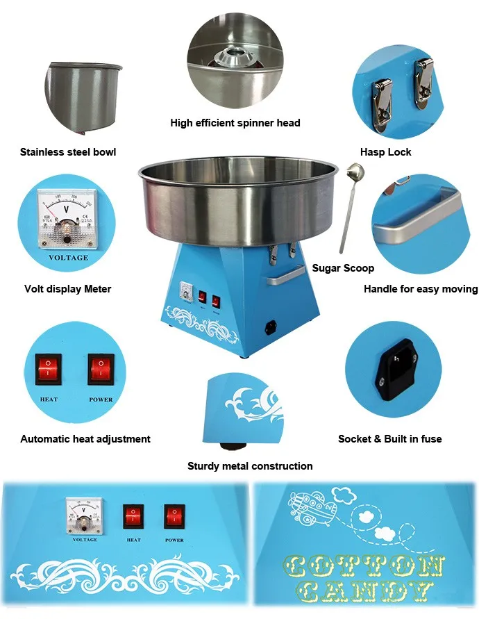 New Electric Automatic Professional Cotton Candy Machine Wholesale