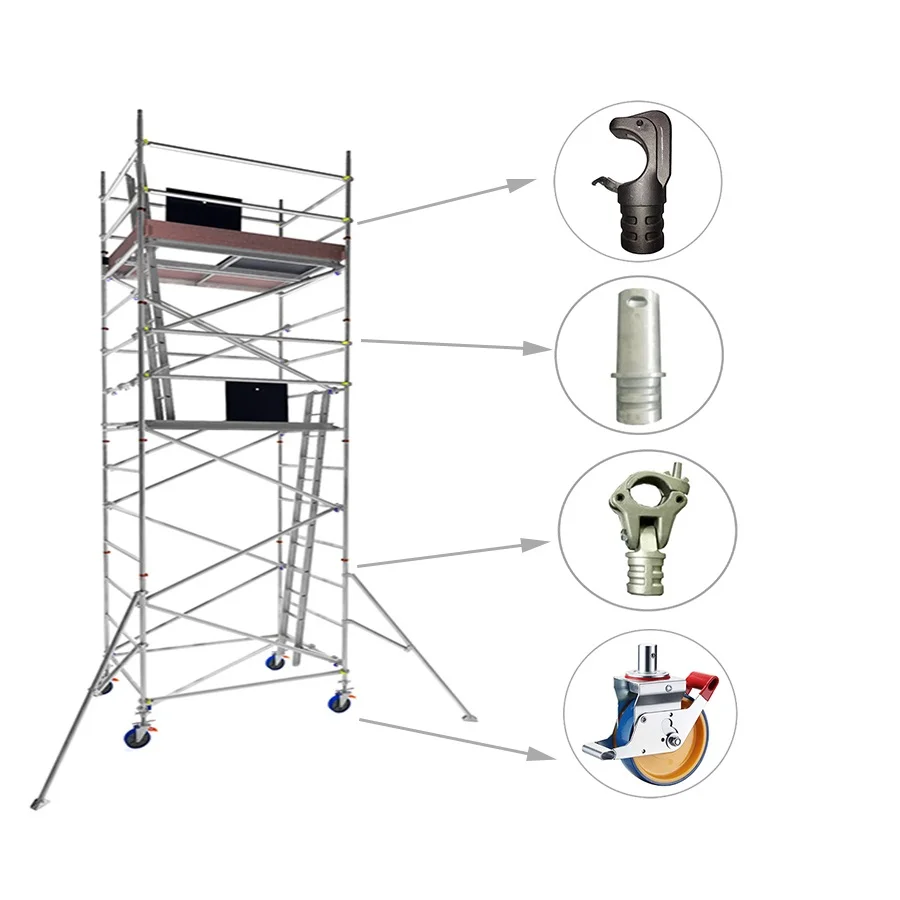 Castor wheels for Aluminium Scaffold Towers Podium steps and folding towers 