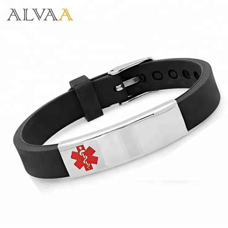 

DIY Metal Plate Silicone Engraved Private Logo Bracelets Wholesale