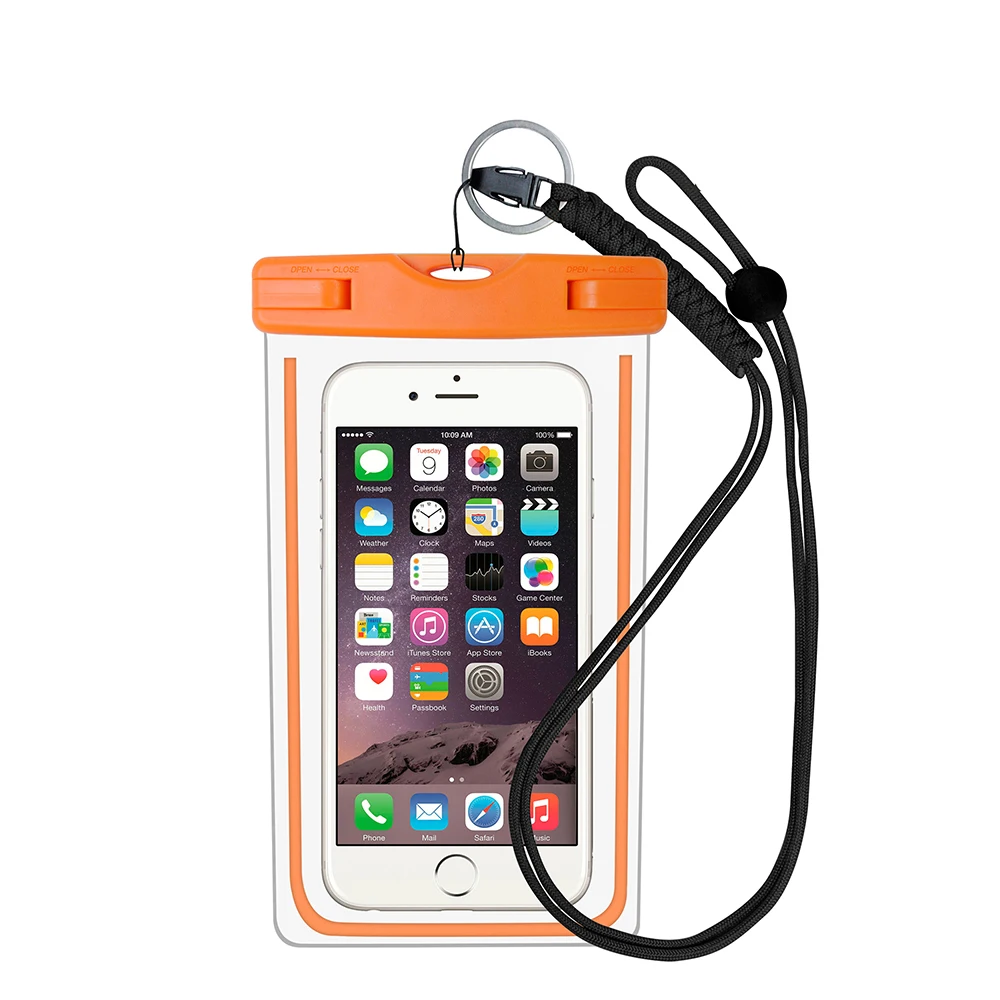 

FREE SAMPLE Manufacturer IP68 Waterproof Smart Phone Pouch Case Transparent Diving Dry Bag with Wrist Strap for Iphone