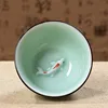 Chinese Tea Cups Porcelain Celadon Fish Teacup Set Loose Leaf Teapot Drinkware Oolong Tea Ceramic China Kung Fu Tea Sets